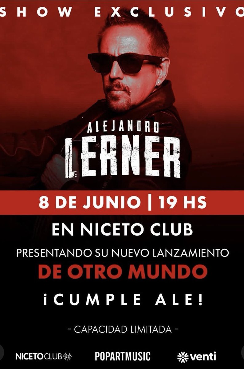SEOPrensa's tweet photo. #AgendaMusical…
3-8/6: @calamarooficial en Movistar Arena
4-9-10-11-14/6: @sodastereo en Movistar Arena
5-6/6: @diegotorres en Movistar Arena
6/6: @LOSCALIGARIS en Museum
6-7/6: @lalioficial en River
7/6:#FiestaFa en Movistar Arena
@MicroTDH en Groove
8/6: @alelernerok en Niceto https://t.co/JxWQP0nbuN