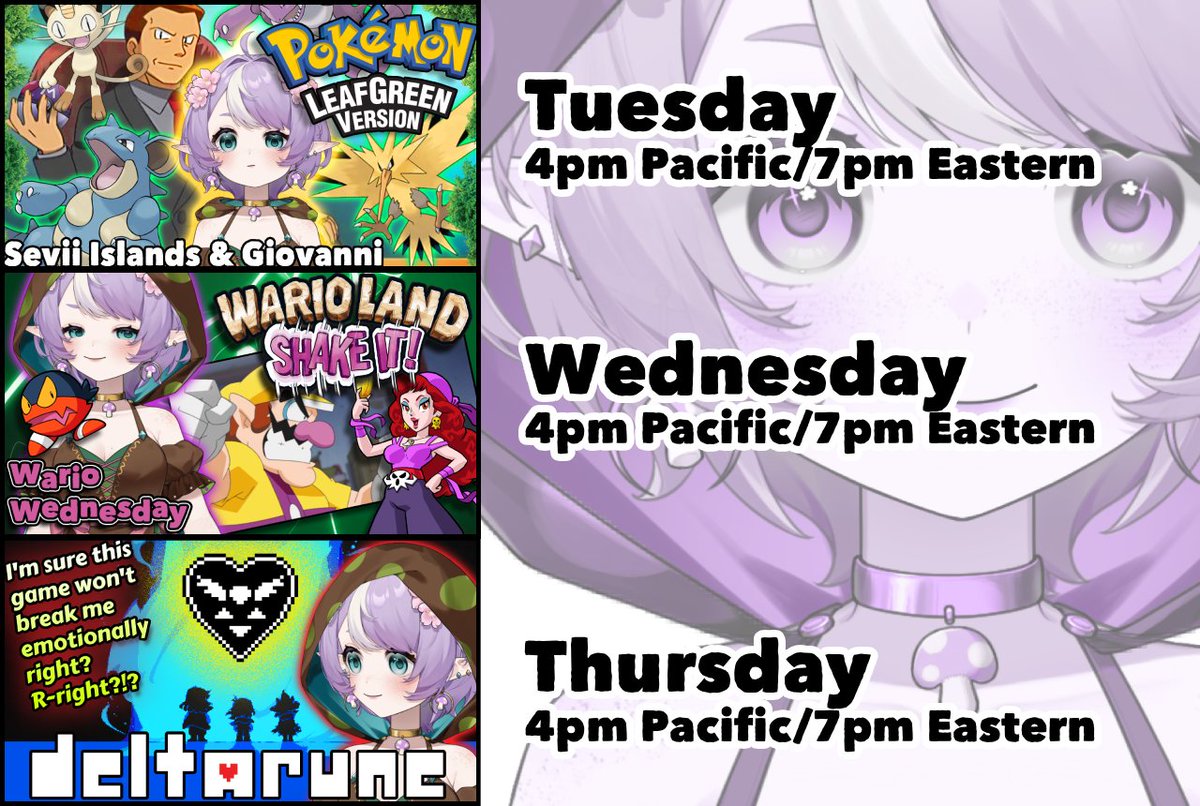 MissFushiGaming's tweet photo. Stream Schedule for 6/2-6/4

🍄🌸 https://t.co/S8wnXniqrv
🍄🌸 https://t.co/8mRIvlRIZG
🍄🌸 https://t.co/oyvJi2ifqh
🍄🌸 https://t.co/U15GFFbkCq
🍄🌸 https://t.co/rs5Zp4RAIY

New Game! Deltarune! https://t.co/3Y8iEqYC1J