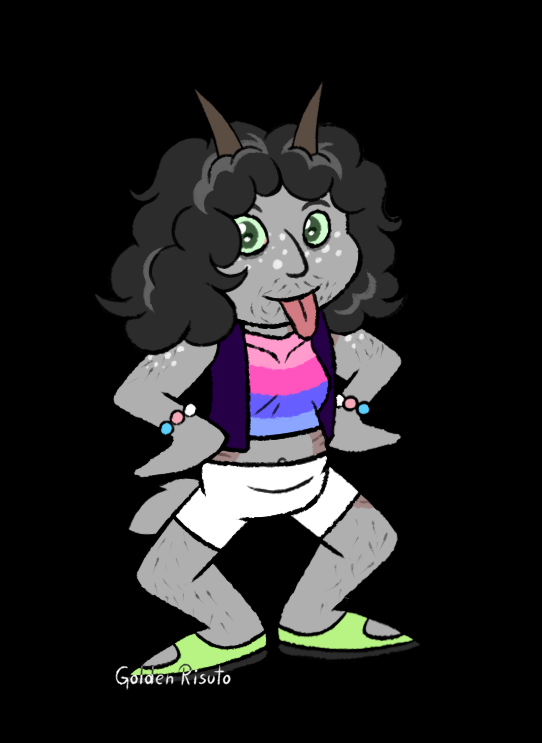 GoldenRisuto's tweet photo. Happy Pride Month with Silvester (They/He/It?) being a shameless, silly bean! My surprise when I realized that their base color palette is pretty much the Agender flag, heh~

Day ??? of me having to design his Mountain Goat form.

#pridemonth #lgbt #eldenring #tarnished #fanart https://t.co/v7CwzCb41U