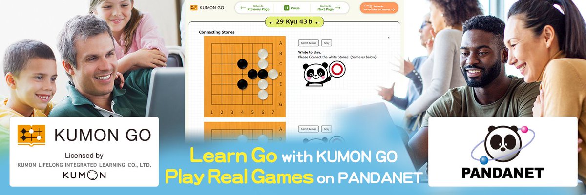 panda_igonyumon's tweet photo. Try the KUMON GO sample problems on Pandanet Go Beginners Academy! You can place stones directly on the board and move through the problems page by page.
https://t.co/GelUqDBpFx
【↓HP↓】
https://t.co/uGXucIc1Tw
#Go #LearnGo #GoBeginners https://t.co/gTwdBb83Rd