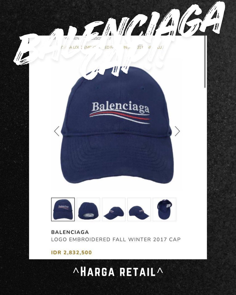 AndreSoehlim's tweet photo. Balenciaga Cap

Kelengkapan: Cap Only
Sdh Pernah Re-Color
Harga: 1800k
Retail Price: 2800k https://t.co/GFgC16NmPg