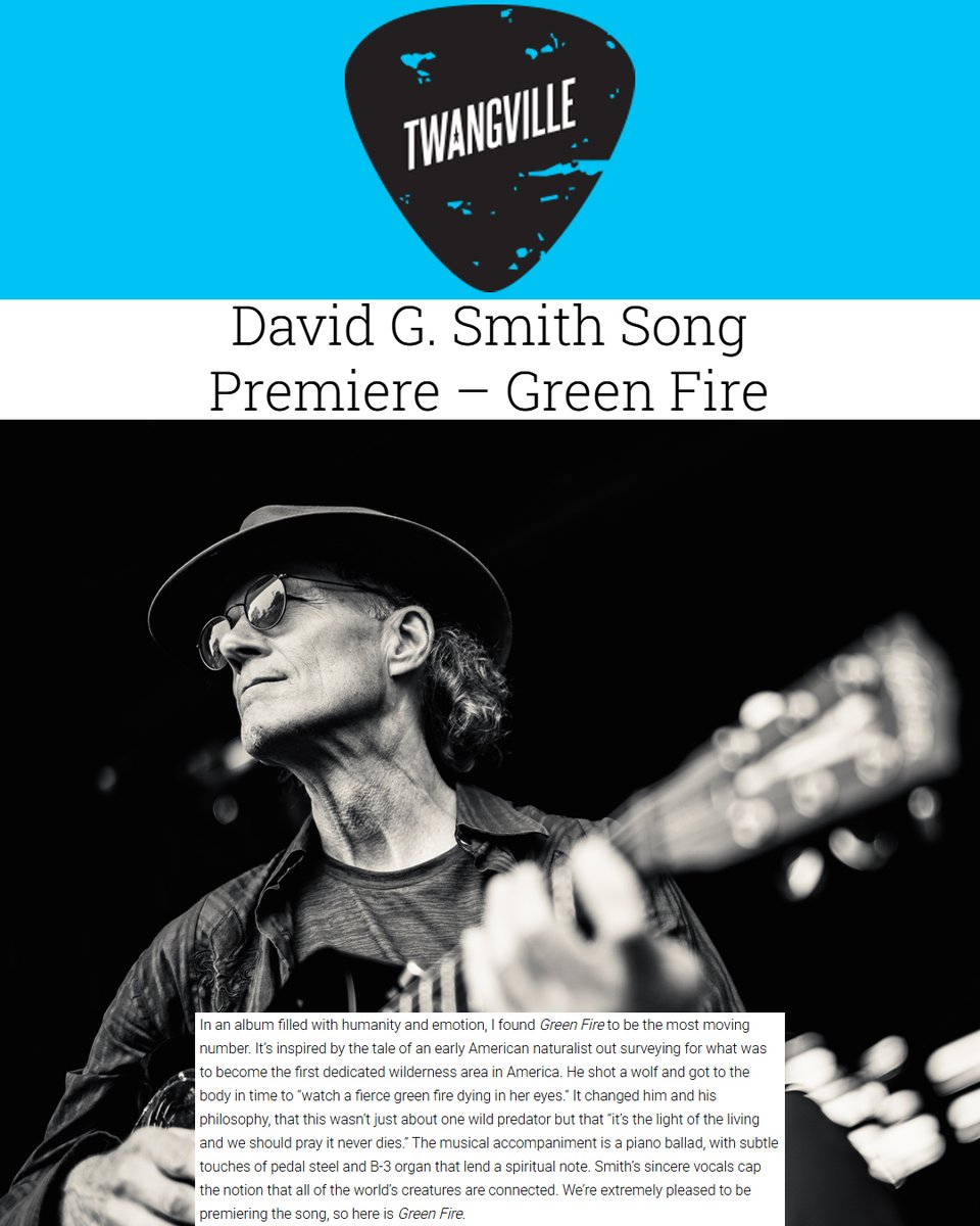 heydavemusic's tweet photo. .@twangville premieres my new single "Green Fire," writing that "Smith’s sincere vocals cap the notion that all of the world’s creatures are connected... Smith puts the active in activism."
Full Review &amp; Video Premiere at https://t.co/nxpzo5kBsK
via @BabyRobotMedia https://t.co/KtKF4b1clF