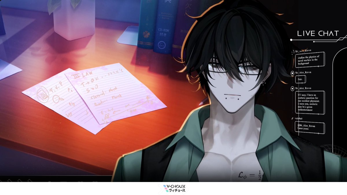 VChouxLabs's tweet photo. During the White Day, Hiroshi invite you home to... help you study for the exam, because your results are not that good and you have a test in some days (about thermodynamics).
Will you manae to focus on the explanation? (Yup, notes are on the table!) https://t.co/usJQf3kyCP
