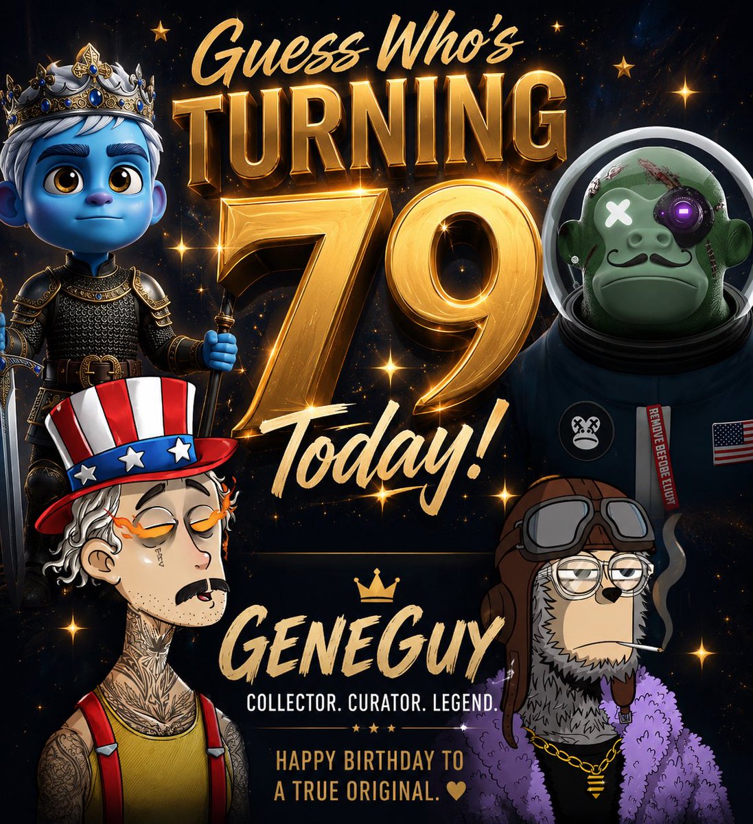 cryptocrew2023's tweet photo. Happy Birthday @GeneGuy2023 @The_Kronic_King @EAPESCLUB @liminalsworld
@RJCTD_Clubhouse you are truly a 1/1 ❤️❤️❤️🎂 https://t.co/TlsFRf2xTg