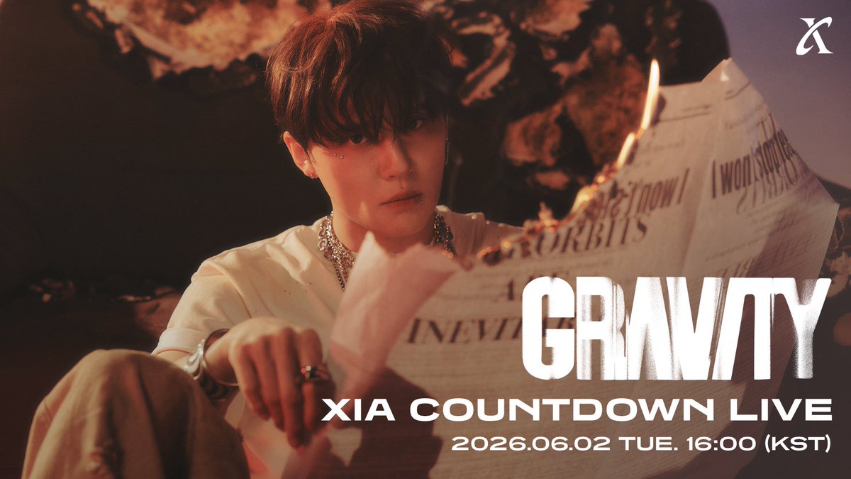 Junsu_PALMTREE's tweet photo. 김준수(XIA) 5th Full Album 'GRAVITY' 
COUNTDOWN LIVE 🪐

📆 2026.06.02 (TUE) 16:00 KST
🔗 https://t.co/FagHARQLRV

#김준수 #XIA #KIMJUNSU #XIA준수
#金俊秀 #ジュンス #GRAVITY
#XIA_GRAVITY https://t.co/g9DPmJJXSM