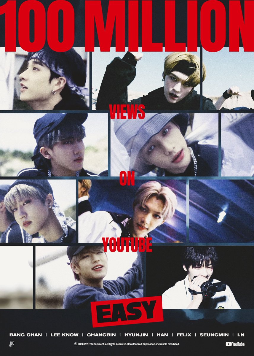 chimike_'s tweet photo. Stray Kids(스트레이 키즈) “Easy” M/V
🩹100 MILLION VIEWS🩹

Thank you, STAY 🤍💯

#StrayKids #스트레이키즈
#GO生 #Easy #YouMakeStrayKidsStay https://t.co/We6QNwFMQc