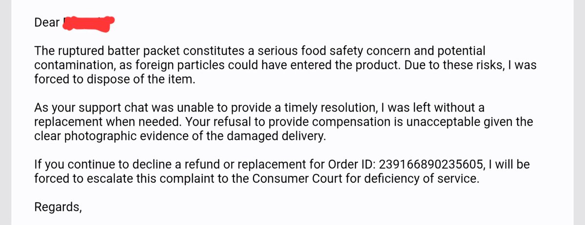 UtkarshXandrew's tweet photo. @SwiggyCares For your information, I have already replied to your email yesterday. I am attaching a screenshot of that response, as it appears your team has failed to track or review your own incoming communications. 
Because you have failed to revert, I am forced to escalate this matter. https://t.co/BXfK3nmj5i