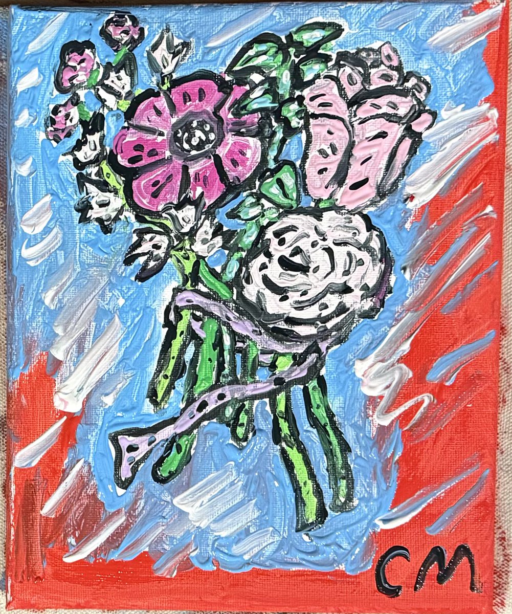 ChrisMelloart's tweet photo. #chrismelloartist #flowers #stilllife #naiveart #outsiderart #drawing #abstractart #chrismelloart https://t.co/ZhBn5aHYDx