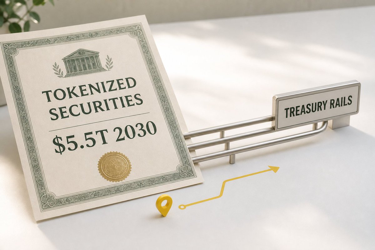 BYDFiAlpha's tweet photo. Citi put tokenized securities on a $5.5T 2030 path. 

The quiet part is Treasuries becoming market plumbing. https://t.co/oFTwPiyCmY