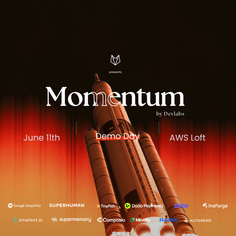 brycepatrick's tweet photo. Excited to share @thinkn_ai was selected to pitch at the @Devlabs_club Momentum demo day!

115 startups from 15+ countries competed for 5 weeks to earn demo day slots in front of a16z, Antler, Kickstart, SPC, and others.

Grateful to @BhoomiSinghani and @geeky_dan for putting the program together.

See you in SF!
