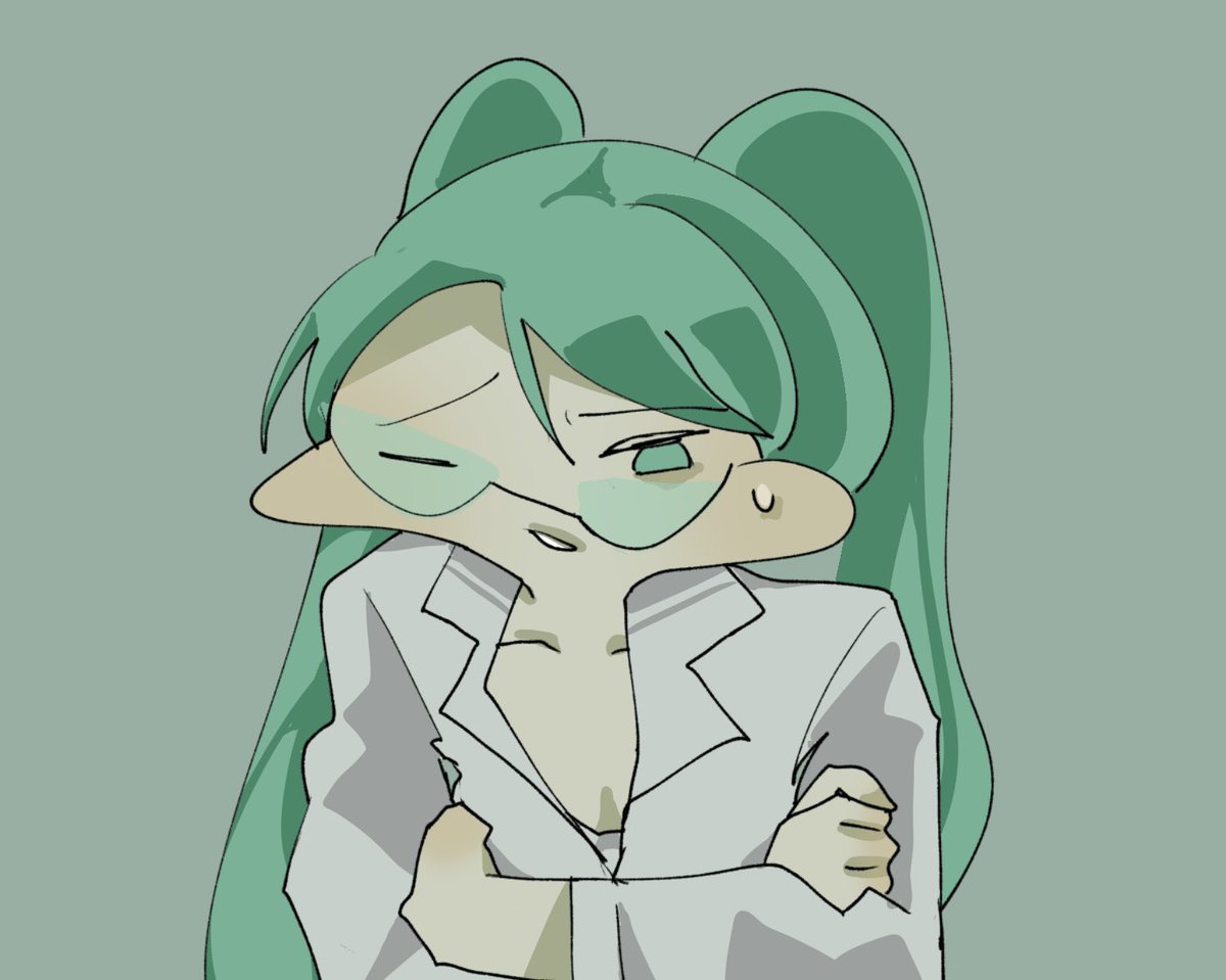 a_e06line's tweet photo. メガネが斜めるほど悩むミク博士
#初音ミク #イラスト https://t.co/p28LWqy0d2