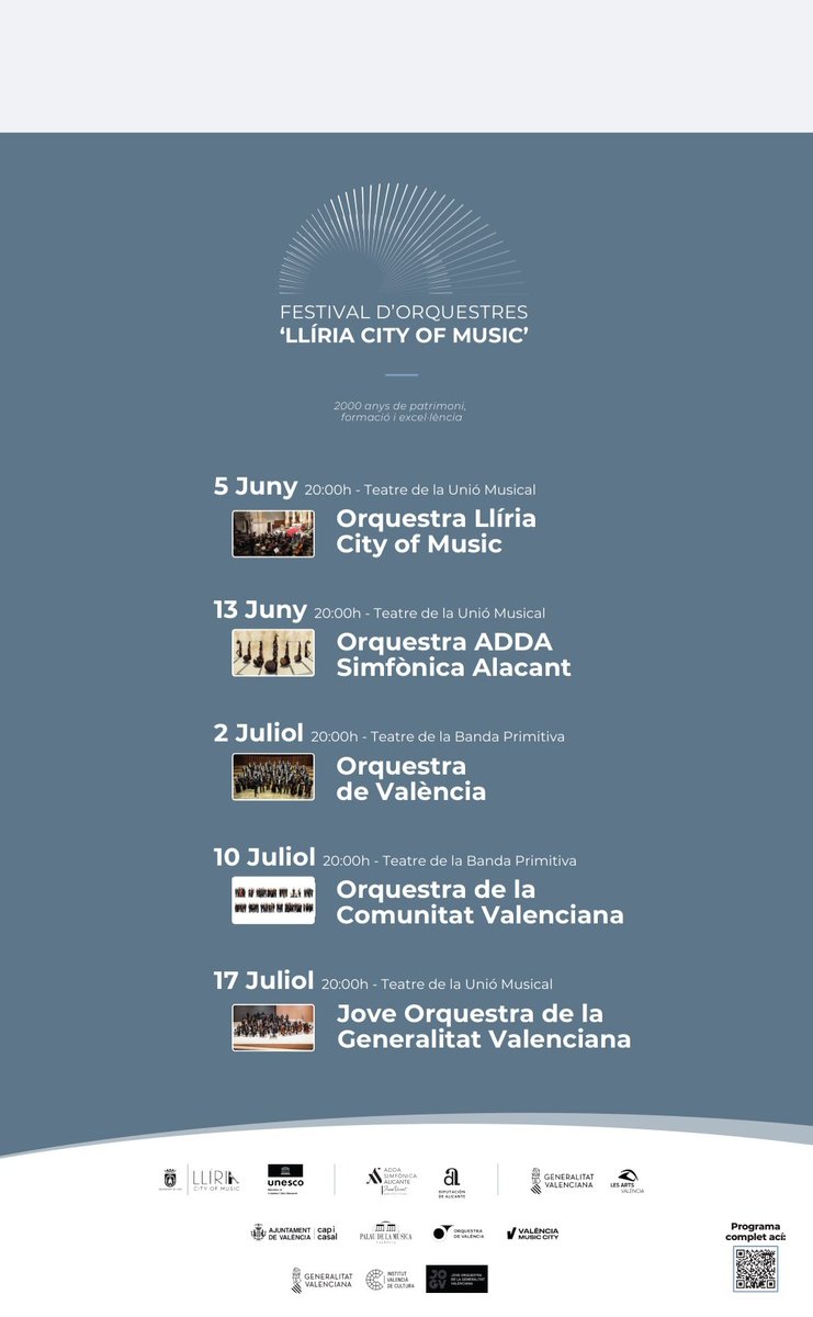 GCR_Inter's tweet photo. Este viernes se inaugura el Festival de Orquestas Llíria City of Music: https://t.co/QppFhZHya3
@aytolliria https://t.co/bUg3V8UpvW