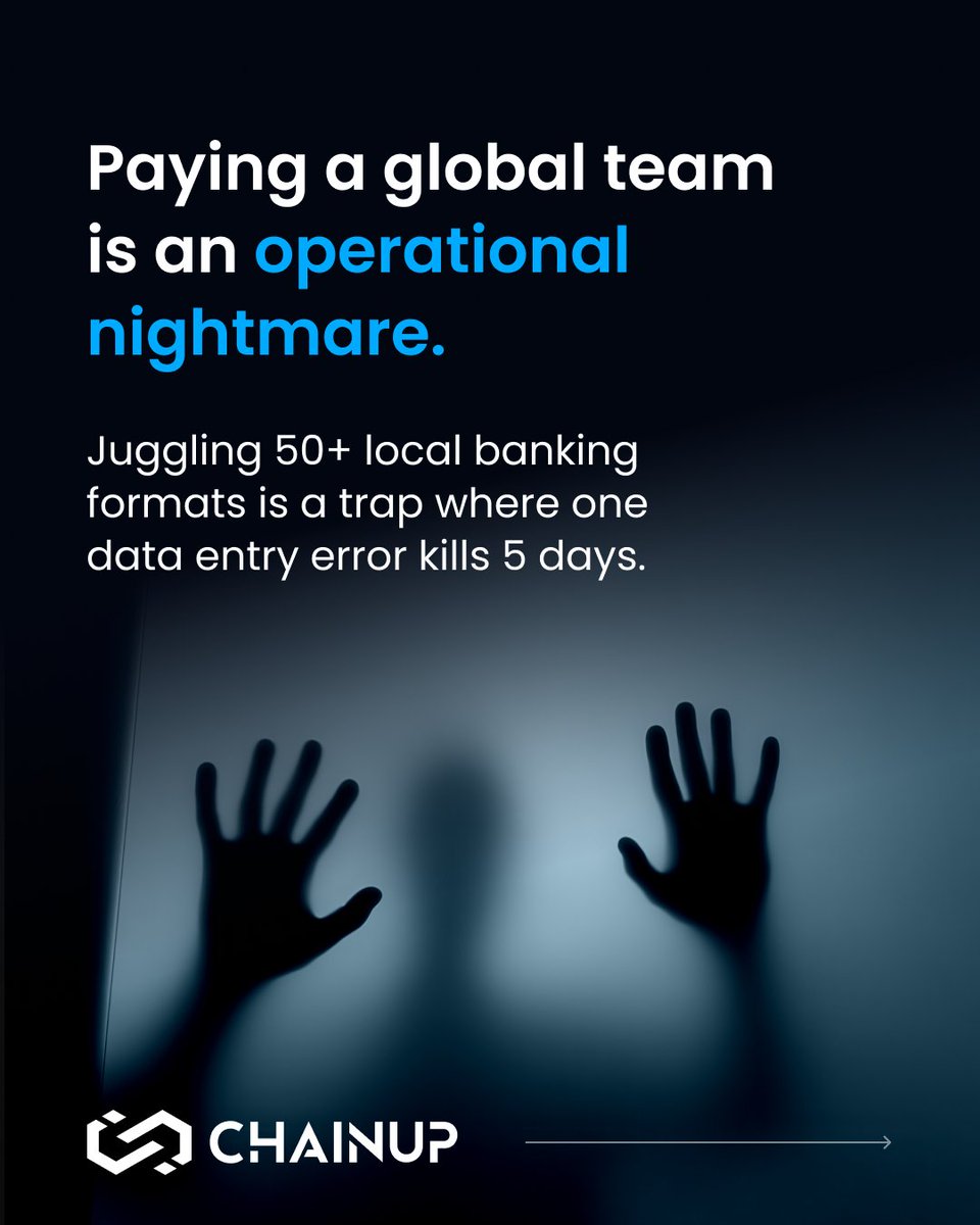 ChainUpOfficial's tweet photo. Stop letting fragmented banking rails drain your operational resources.

Managing global workforce payouts shouldn’t mean juggling dozens of local formats or losing days to manual error investigations.

Bypass the traditional banking maze by deploying your own branded crypto card program. By leveraging stablecoin rails, you can streamline 𝗶𝗻𝘁𝗲𝗿𝗻𝗮𝘁𝗶𝗼𝗻𝗮𝗹 𝗽𝗮𝘆𝗼𝘂𝘁𝘀, 𝗲𝗹𝗶𝗺𝗶𝗻𝗮𝘁𝗲 𝗰𝗿𝗼𝘀𝘀-𝗯𝗼𝗿𝗱𝗲𝗿 𝗳𝗿𝗶𝗰𝘁𝗶𝗼𝗻, 𝗮𝗻𝗱 𝗮𝗹𝗹𝗼𝘄 𝘆𝗼𝘂𝗿 𝘁𝗲𝗮𝗺 𝘁𝗼 𝘀𝗽𝗲𝗻𝗱 𝘀𝗲𝗮𝗺𝗹𝗲𝘀𝘀𝗹𝘆 𝘄𝗼𝗿𝗹𝗱𝘄𝗶𝗱𝗲.

Get a secure, turnkey white-label card solution built to scale your business operations with no heavy lifting required.

𝗟𝗮𝘂𝗻𝗰𝗵 𝘆𝗼𝘂𝗿 𝘄𝗵𝗶𝘁𝗲-𝗹𝗮𝗯𝗲𝗹 𝗰𝗮𝗿𝗱 𝗽𝗿𝗼𝗴𝗿𝗮𝗺 𝗶𝗻 𝘄𝗲𝗲𝗸𝘀: 👉 https://t.co/GOZ3WNPs2R

#CryptoCard #Fintech #BlockchainPayments