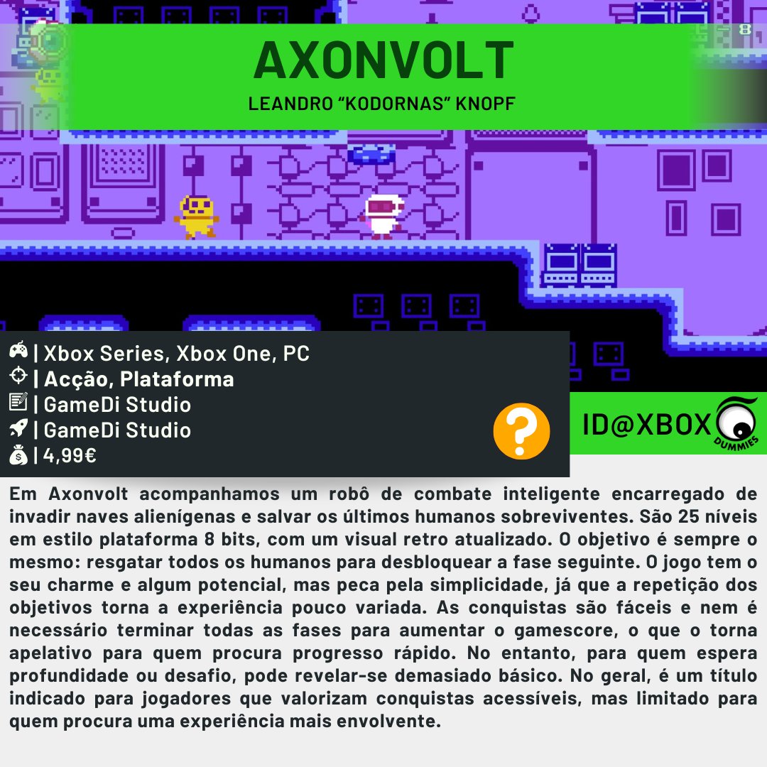dummies_pt's tweet photo. ID@Xbox Review

Trailer: https://t.co/ariGFwVycQ
Site: https://t.co/hUwbDE2SGV
Loja: https://t.co/2tTOmRI9Dq
@SynergyCircle12 @XBOX @xbox_pt @ID_XBOX https://t.co/q5v2wv1K2k