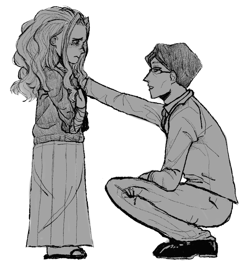 sunnsock's tweet photo. its fine i posted it on tumblr so still can look at it. but. id like to find the file too...
anyway here are the two times ive drawn him. aww. nighteye. freak ass long legs https://t.co/0UQWDqoGzz