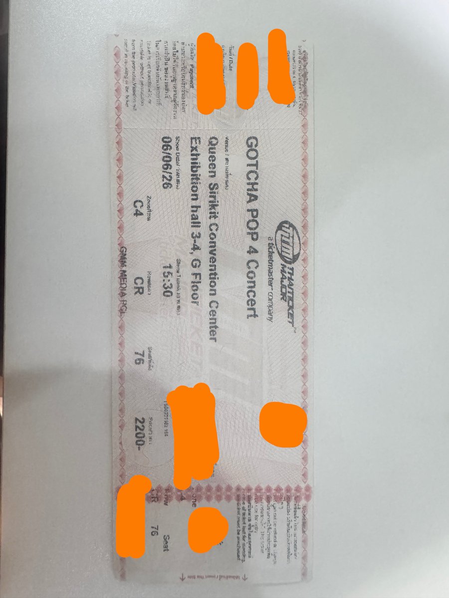 Purepyo_'s tweet photo. ขายบัตรคอน Gotchapop4 วันเสาร์นี้ค่ะ ข้อมูลตามบัตรเลย โซน C4 แบนั่งค่ะ เราติดประชุมวิชาการที่เขตพื้นที่ ไปไม่ได้แล้ว ไม่อัพราคาค่ะ คิดค่าส่งไปรษณีย์ 30 บาท   #Gotchapop4 #jasper #clover #trinity #felizz #lykn #perses #pixxie #dexx #triplev #vvv #proxie #faviq https://t.co/0dsvQ61V08
