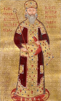 CallyxtusWA's tweet photo. Oh in case you're wondering the text says: Constantine faithful in Christ Emperor and Autocrat of the Romans, the Palaiologos, for the inscription and the letter's design I used the portraits of his brother, John VIII and his father Manuel II as references https://t.co/cACBIYRcgA