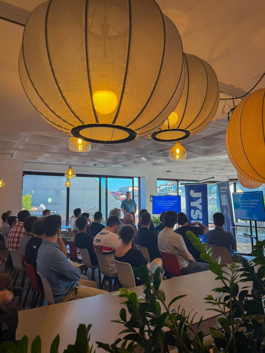inscaleglobal's tweet photo. Last week, our Lisbon tech hub hosted a Java Meetup special edition.

Two great sessions on Java, java.util.concurrent, microservices, and MongoDB, with talks by Dr. Heinz M. Kabutz and Vladyslava Prykhodko.

Organised by JUG Lisbon, hosted by INSCALE, sponsored by JYSK. https://t.co/S6MyBBRqLC