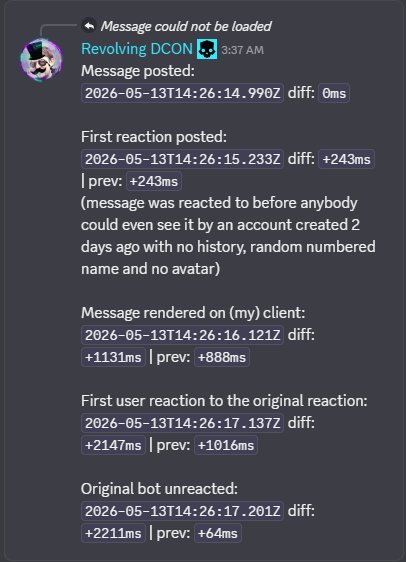 baskinator's tweet photo. We were talking about a discord-specific thing where we get a few emojis insta-added to every post by bots.

 @TheDanielConlon has a great explanation from yesterday about it: https://t.co/EmToIj9LrJ