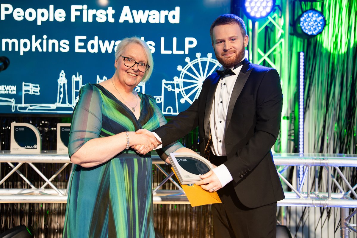 DevSomLSIP's tweet photo. We had a wonderful evening at this year's Devon Business Awards, celebrating the very best of our region's businesses 🏆

Special mention to @SimpkinsEdwards on winning the People First Award, which we were delighted to sponsor! 👏🏼 https://t.co/AXSszcZpL6