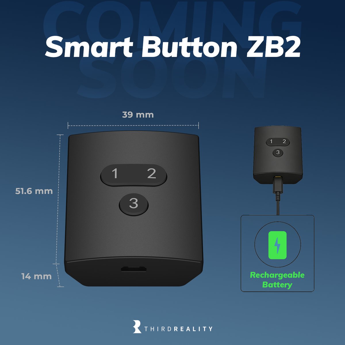 ThirdRealityInc's tweet photo. 🔘Smart Button ZB2  — Control your smart home with a tap.

🔹 No wiring needed — place anywhere for easy access
🔹 Rechargeable lithium battery included for long-term use
🔹 Zigbee 3.0 — compatible with Home Assistant, SmartThings and Homey
🔹 Three wireless buttons, each with three actions: press, double press, hold

💡Simplify your daily routines
🛒https://t.co/IqwBlOXehT
#THIRDREALITY #SmartHome #Zigbee #HomeAutomation #SmartButtonZB2