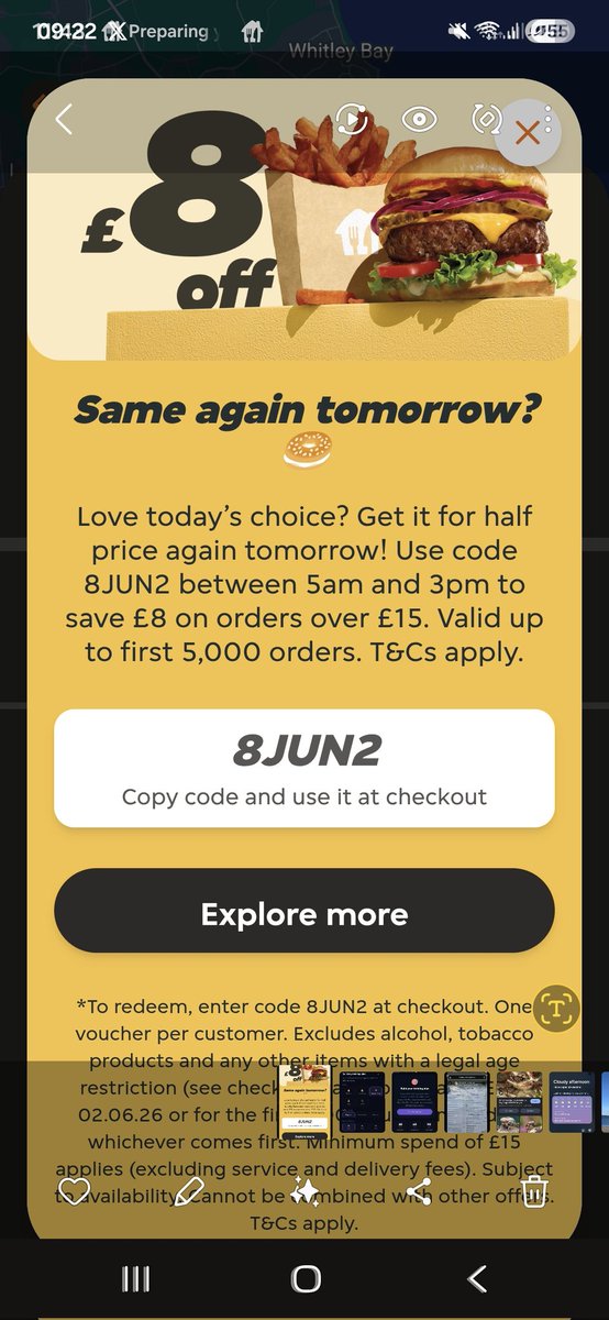 queeniepoloton's tweet photo. @JustEatUK Why send me a code that doesnt work? https://t.co/H7b6Ds0DsJ