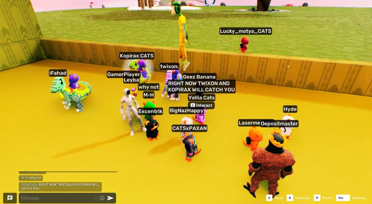 BigNazHappy's tweet photo. Big Thanks @kopirax_blog for this Crypto CATS games. It was very fun. Fly to the club house was very cool idea! Wanna see more often something like this. Something new and incredible!
Thanks for cool streams legends: @lucky_motya,@Cryptohubrd,@twixon_!
GGs every one!
@ApeChainHUB,@CryptoCatsApe,@FeatherSyndicat, On top!!!
