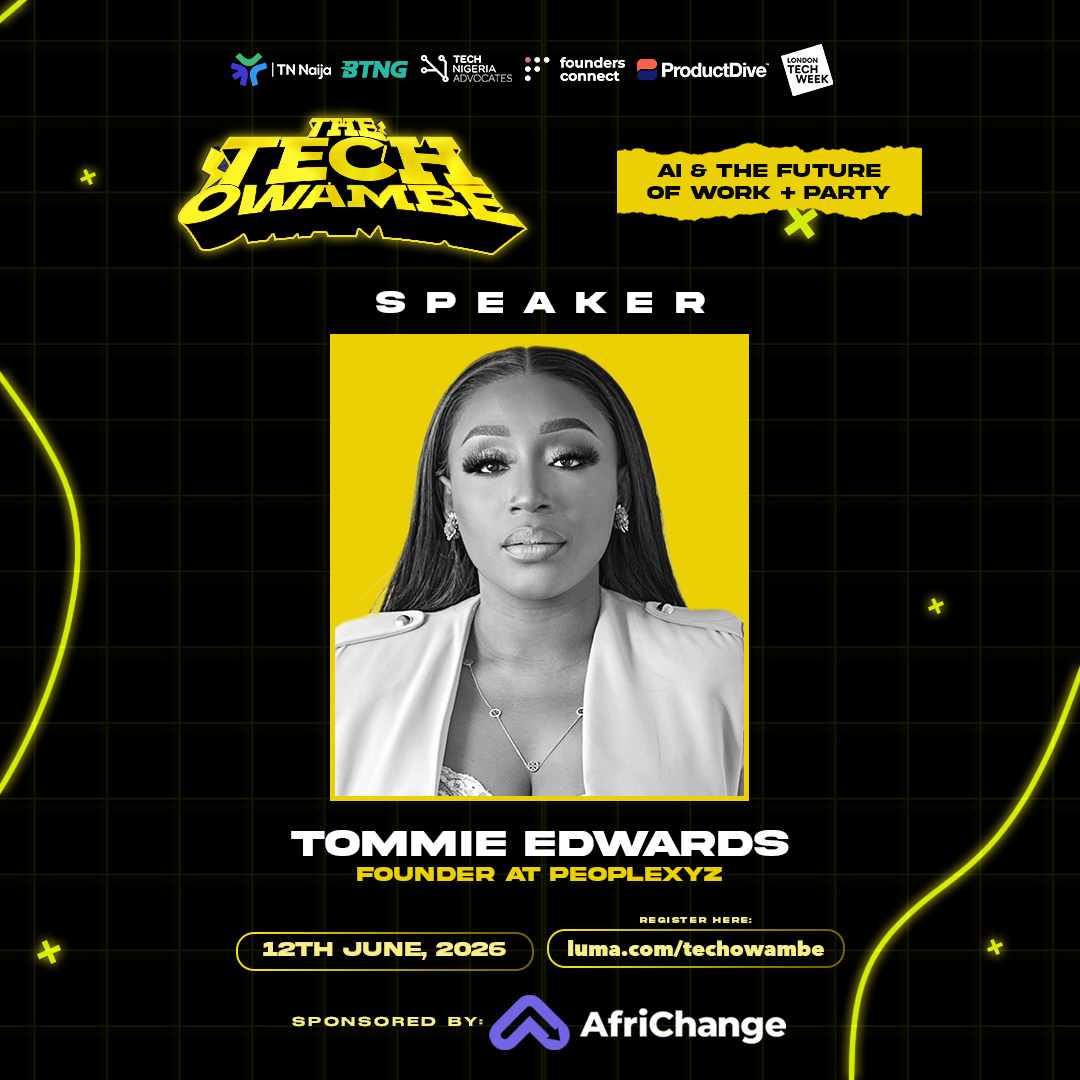 TechNaijaAdv's tweet photo. @imtommieedwards Founder of People xyz will sitting with us to unpack what it take get hired in 2026 &amp; beyond.

We let it sink in with food (yes, Nigerian), drinks and party.

Join us at this #LTW26 fringe event!

Get your tickets - https://t.co/3REfMRUqWU https://t.co/7unTGkQ8Kx