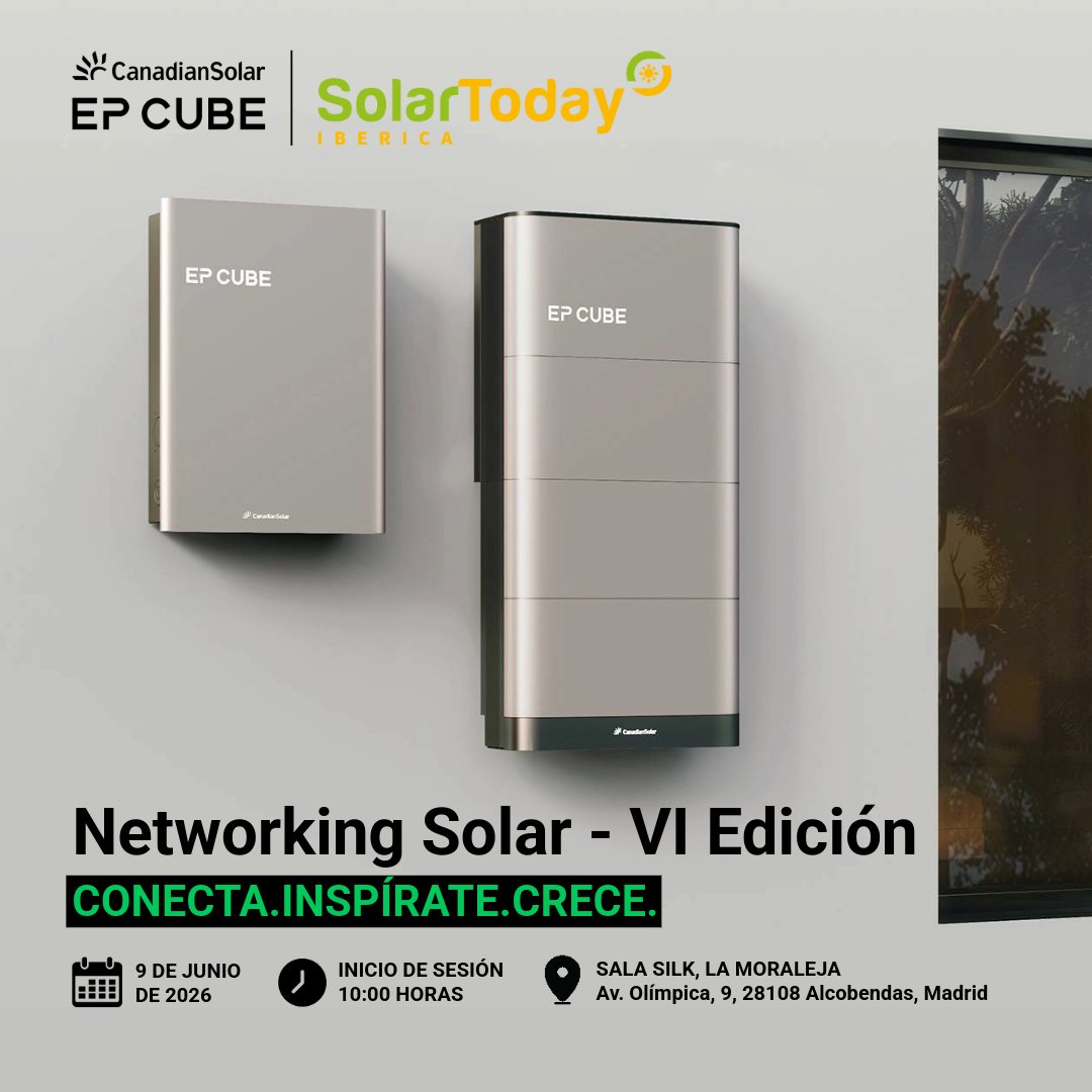 EPCube's tweet photo. Te invitamos a la VI Edición de Networking Solar, un encuentro que reunirá a profesionales y empresas de referencia del sector, como Van der Valk y BARTER.

📅 9 de junio | 10:00 h
📍 Sala Silk, La Moraleja
👉 Reserva tu plaza aquí: https://t.co/ydwVo754Zx https://t.co/lkBy3XBjbG