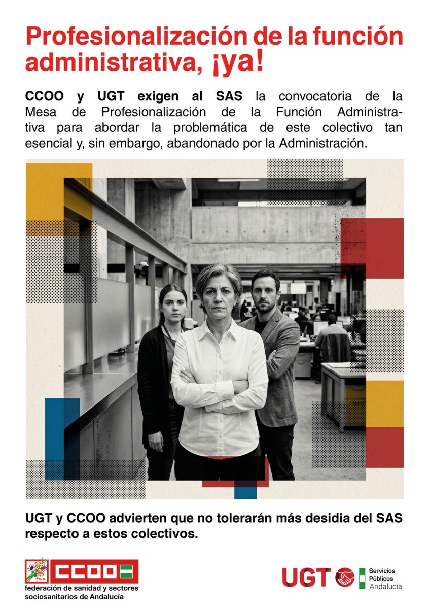 Ugt_A_Sanidad's tweet photo. Exigimos las profesionalización de la función administrativa, YA¡¡¡¡ https://t.co/fVAsUHJuB4