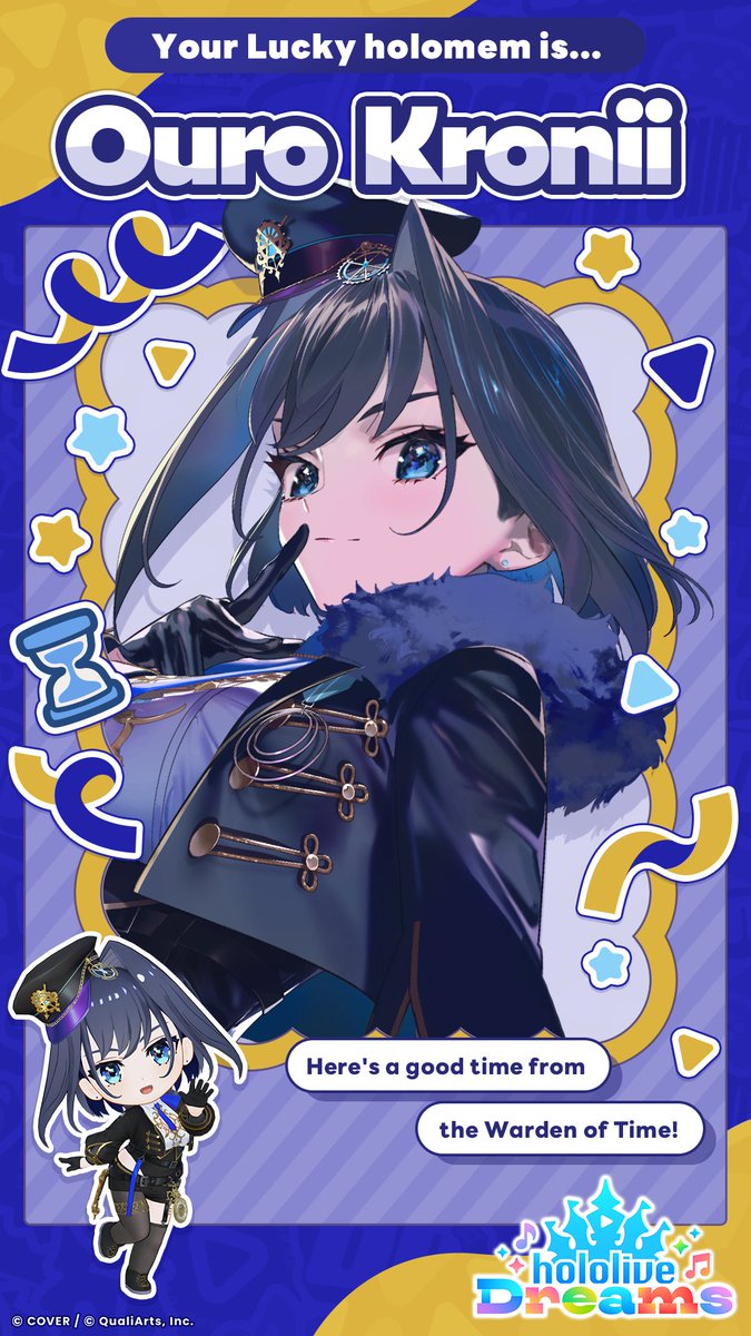 holo_dreams_en's tweet photo. @_wysp_ 🏰🎶 Results  🎶🏰

Your lucky holomem is...
Ouro Kronii!
Featuring a visual from hololive Dreams ✨

▼ Pre-register for holodori here ▼
https://t.co/snRspErSOk https://t.co/63V9KAHYxr