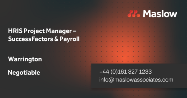 MaslowTweets's tweet photo. New opportunity! HRIS Project Manager – SuccessFactors &amp; Payroll - #Warrington. https://t.co/1LHW8yFne4 https://t.co/V1GGBBk8mj