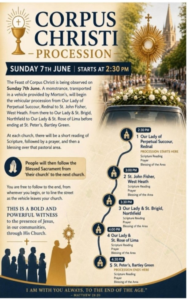 BC_Chaplaincy's tweet photo. On the feast of Corpus Christi, when we celebrate the body and blood, soul and divinity of Jesus Christ in the Eucharist - this coming Sunday, we have the opportunity to be a visible witness to this truth of our faith!❤️‍🔥 Which leg of the procession will you be joining?? 🙏🕊️ https://t.co/4Kj0NXO0aW
