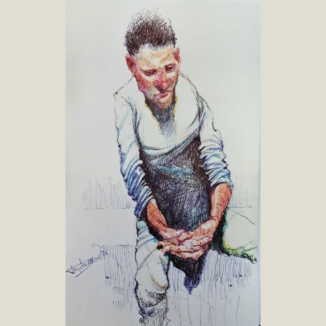 tayete's tweet photo. Drawing while flying...
#ballpenart #planedrawing #sketchbook #figurativeart #illustration #dibujoaboligrafo https://t.co/jev2KLHYEm