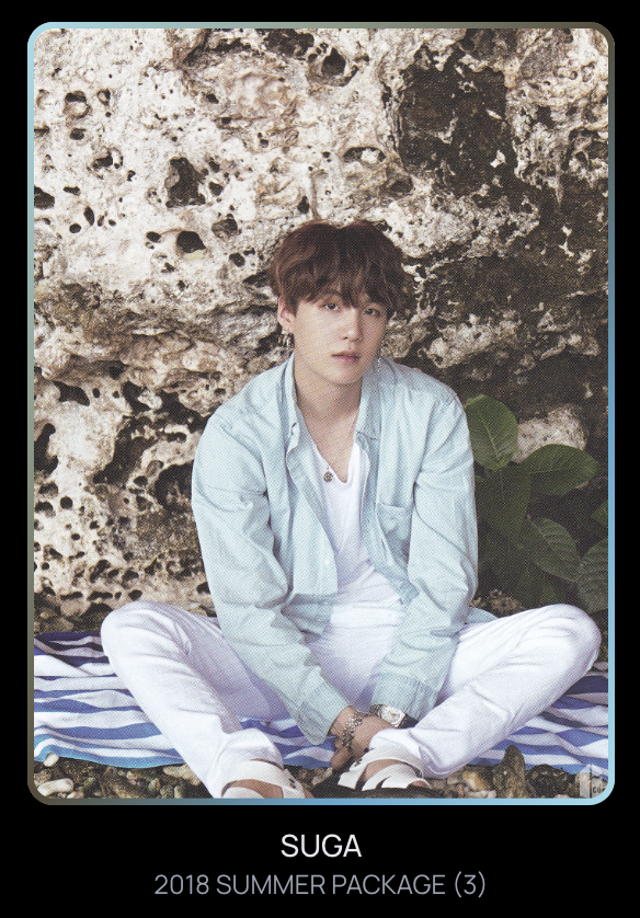 BTS ユンギ サマパケ 2018 summer package SUGA BcdApp @bcdcollection 2️⃣2️⃣8️⃣ SUGA - 2018 SUMMER PACKAGE