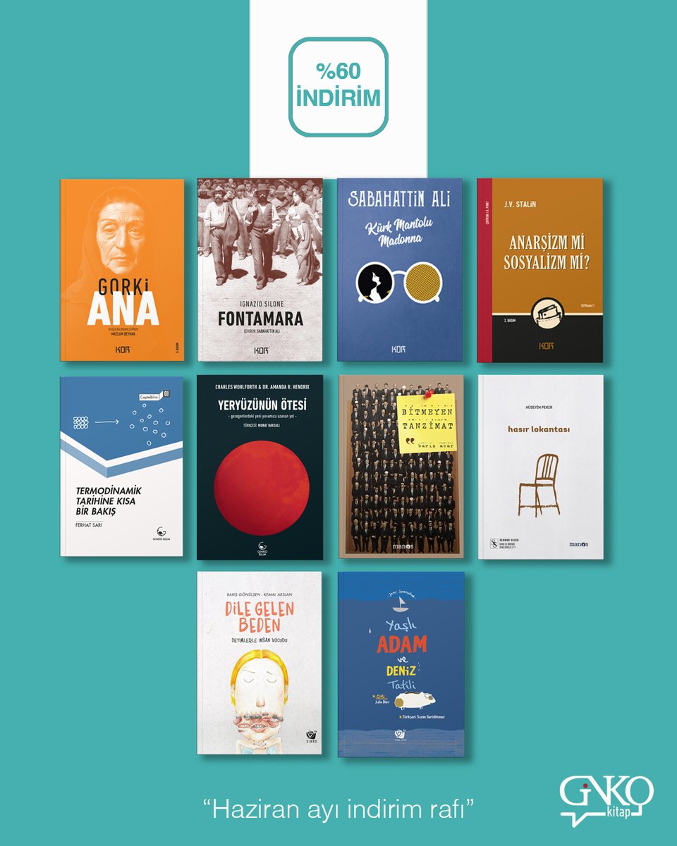 ginko_kitap's tweet photo. "Haziran Ayı İndirim Rafı" açıldı!

Seçili kitaplarımıza Haziran ayı boyunca %60 indirimle satış sitemizden ulaşabilirsiniz.
https://t.co/8FoXiVglh3 https://t.co/SXdKhRGuQV
