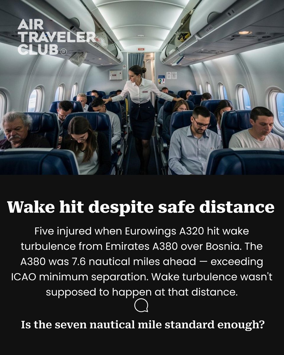tiket2's tweet photo. Worth noting — the A380 was already beyond the seven nautical mile minimum when the encounter happened. The incident occurred despite separation that met published standards.... 
 
Full story: https://t.co/rthpKlAzZX
. https://t.co/2pQ4XIqK7P
