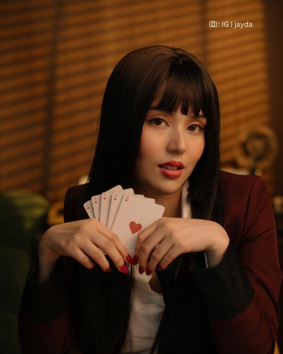 TV5manila's tweet photo. Some play it safe, Jayda goes all in!♠️

LOOK | Project Loki star Jayda Avanzado just dropped her fiercest card yet sa kaniyang birthday post sa Instagram. Wishing our very own Lorelei a year full of lucky breaks, dream opportunities, at winning moments! Happy Birthday, Jayda! 🎂 https://t.co/HjG2SiFVO9