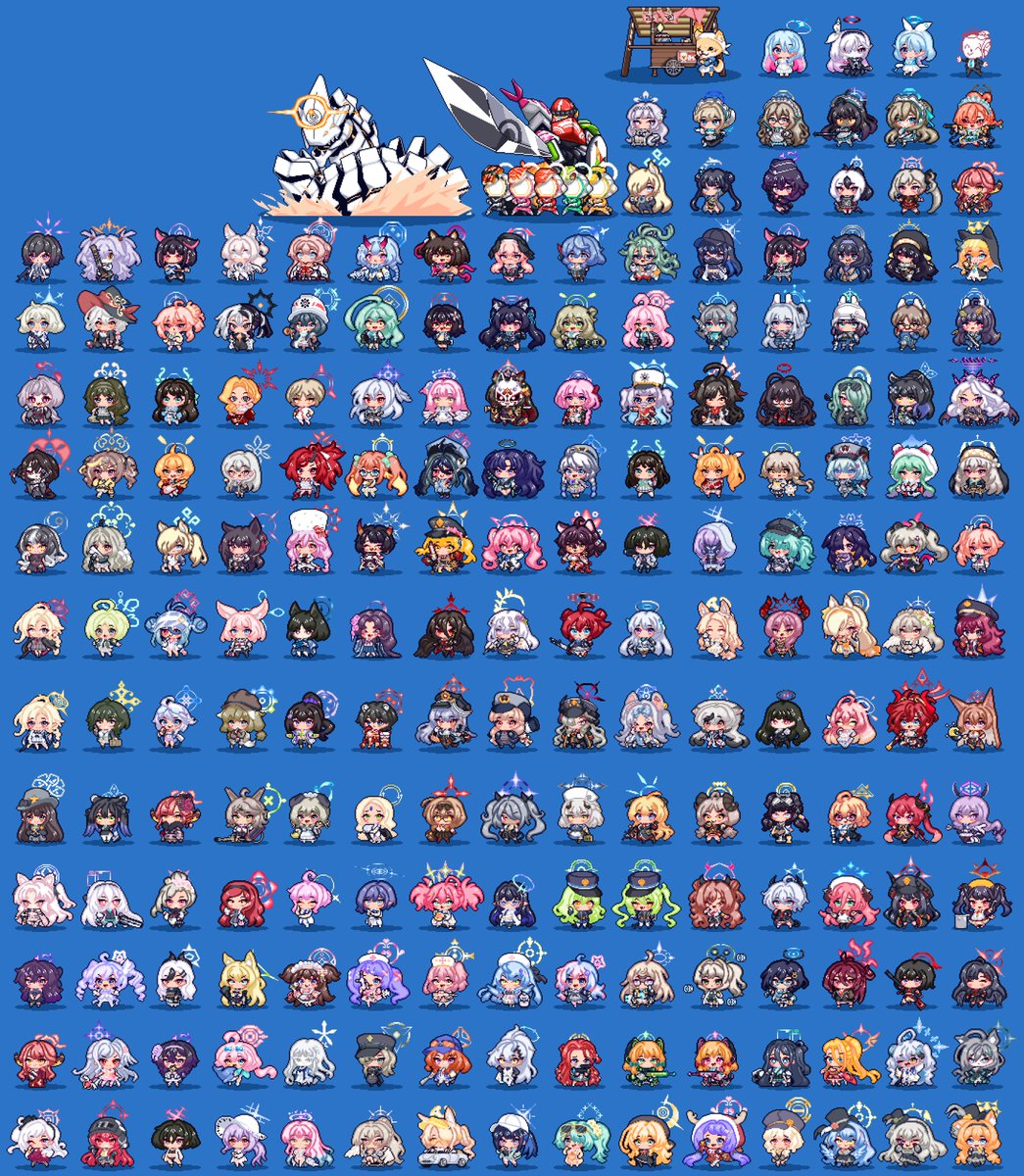 Rode_Jart's tweet photo. Day 191 - ムツキ                         

#BlueArchive #블루아카 #ブルアカ #pixelart #ドット絵 https://t.co/zVz5NaWfEu