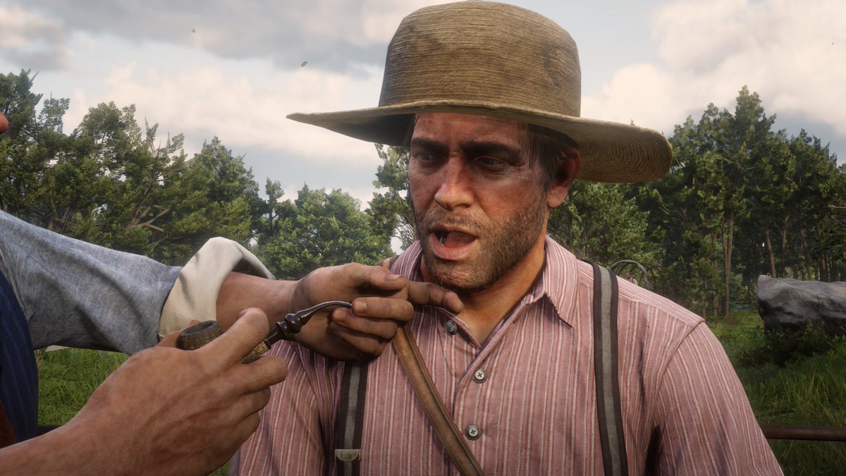 RDR2_4649's tweet photo. It's so cute when you open your mouth wide when someone puts their finger on your chin. https://t.co/NtJhr8cyXY