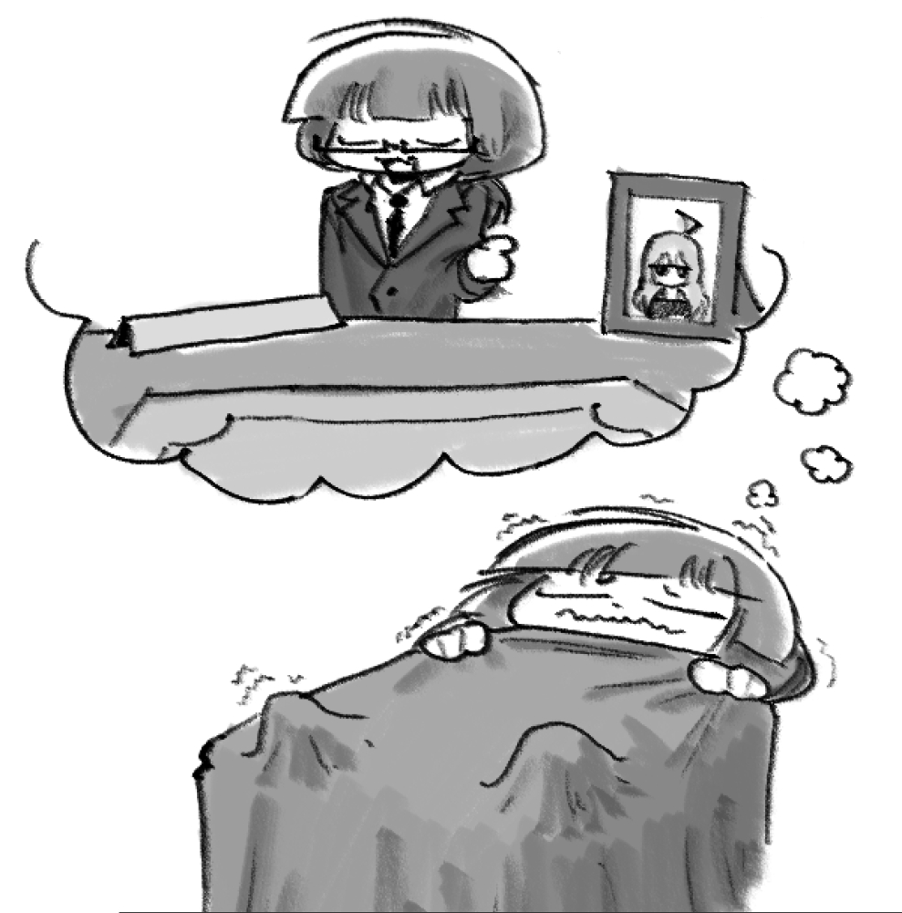 KikuriDrawDaily's tweet photo. Day 214: nightmare
(I drew it 2 times by accident 💔)
#廣井きくり #kikurihiroi #DailyKikuriDraw https://t.co/tWrNxqdEU4