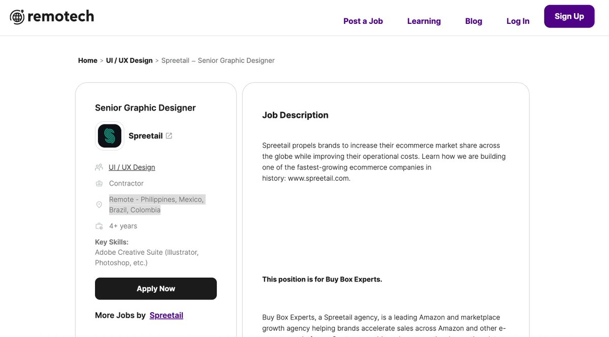 Remotech_ai's tweet photo. Spreetail is hiring Senior Graphic Designer 
Location: Remote - Philippines, Mexico, Brazil, Colombia 

🔗 View Details:  https://t.co/NqujlMeZw4 

Sign up to get early access to top remote tech jobs 👇 
https://t.co/HowWOF3rjE 

#TechJobs #RemoteJobs #Remotehiring https://t.co/YQsEWxxrlL