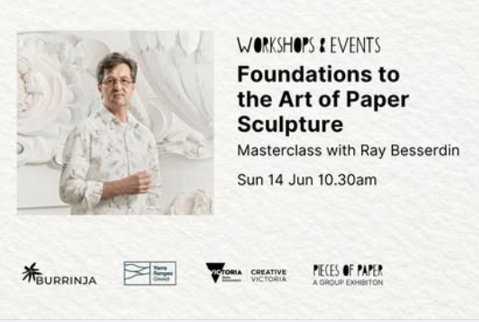 besserdin's tweet photo. I’m delighted to be offering a full-day masterclass at @Burrinja Gallery exploring the sculptural possibilities of paper. Register via the link below. 
https://t.co/QsNRAvVt2v
#masterclass #paperart https://t.co/2W2LUgRzpA