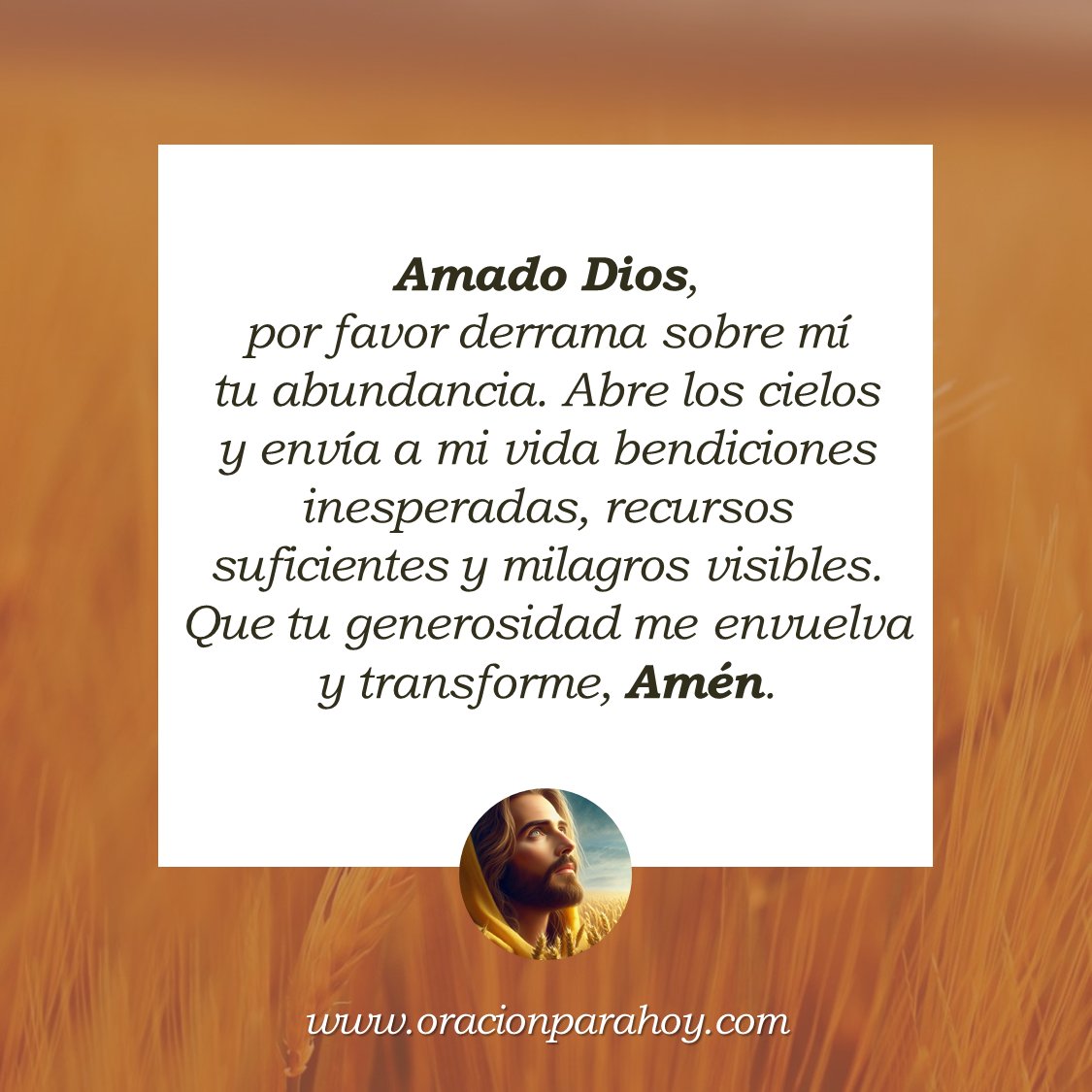 OracionParaHoy's tweet photo. ORACIÓN A DIOS POR UNA VERDADERA ABUNDANCIA EN TU VIDA: Señor, te pido que llenes mi vida de tu luz, tu paz y tu abundancia. Que nunca me falte lo necesario, que mis esfuerzos den frutos y que mi corazón permanezca siempre agradecido.

Ver video: https://t.co/e7i1tX0uNb ✨ https://t.co/k16Ij2VpCP