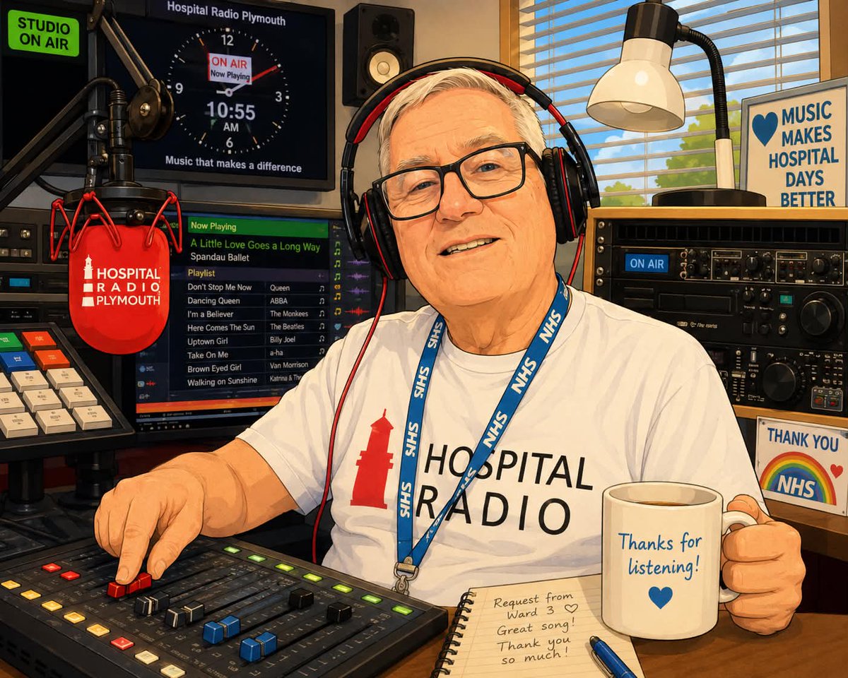 johngerrans's tweet photo. Tues brekky show on HRP at 7am includes the best music 🎶 news quizzes travel and more so join me if you dare call 01752 784300 LET'S DO THIS @hospitalradio @UHPSiteServices @PLsportsnews @Skyline_Coach @UHP_IMT @RDInUHP @PtExpUHP @olver25 @@NHSP_PLYMOUTH @UHPSAFEGUARDING https://t.co/8VPMxDEYPE
