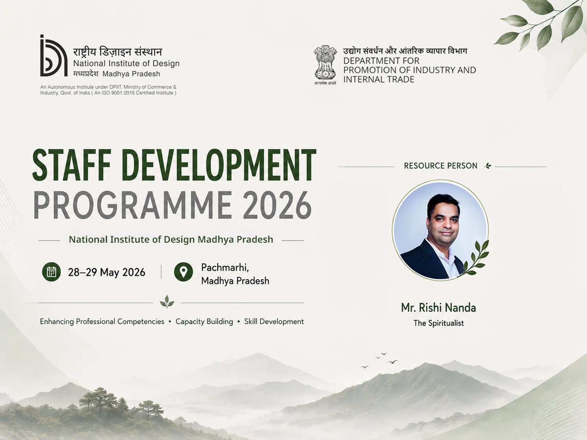 MadhyaNid's tweet photo. T/359: 📷 Enhancing Professional Competencies | Capacity Building | Skill Development.

NIDMP successfully concluded SDP 2026 at Pachmarhi, bringing staff members together for learning, growth, and professional development.

#NIDMP #SDP2026 #SkillDevelopment #Pachmarhi https://t.co/FYthJ7e9HK
