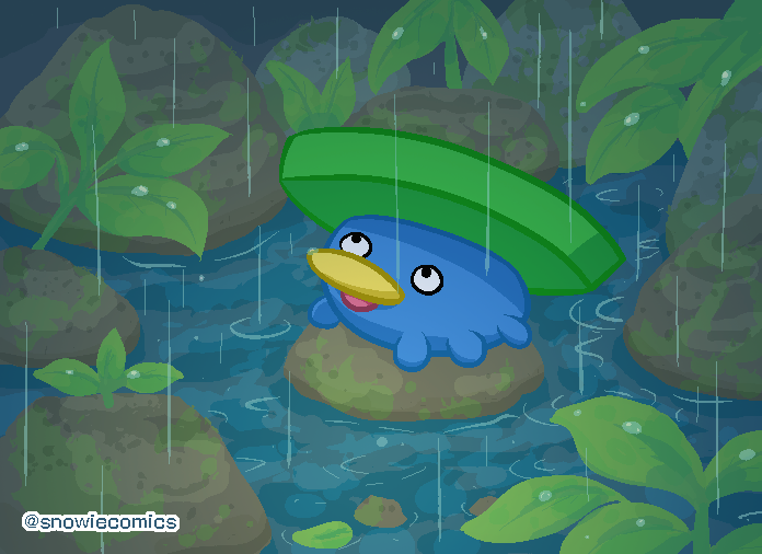 snowiecomics's tweet photo. 🌱🌧️ #イラスト #ポケモン https://t.co/WaGsEE32eI