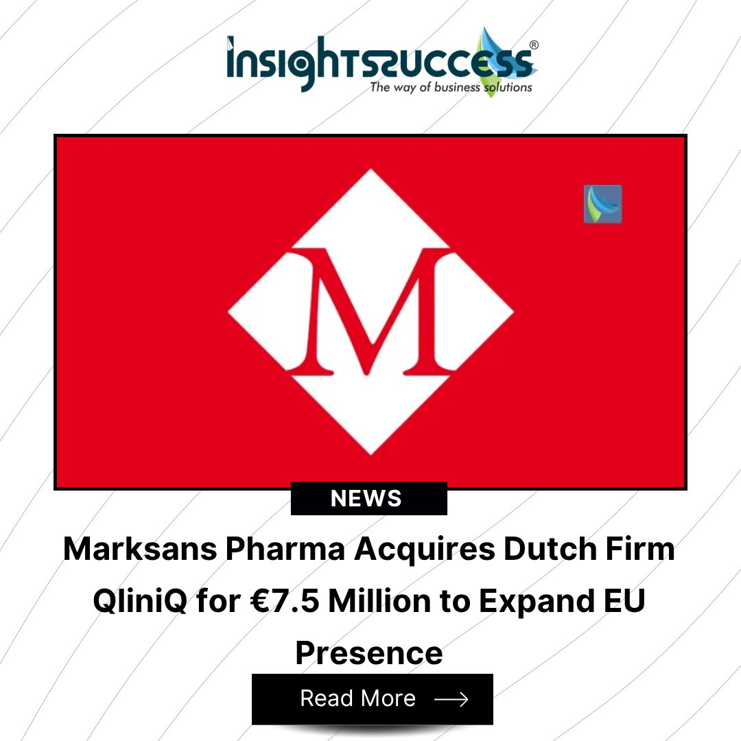 insightssuccess's tweet photo. Marksans Pharma Acquires Dutch Firm QliniQ for €7.5 Million to Expand EU Presence

Marksans Pharma Ltd. said it has agreed to acquire QliniQ BV, a pharma company based in the Netherlands, for € 7.5 million. 

Read more: https://t.co/FrPbcvNxQ6

#MarksansPharma #Acquisition https://t.co/Ja36U10p9h