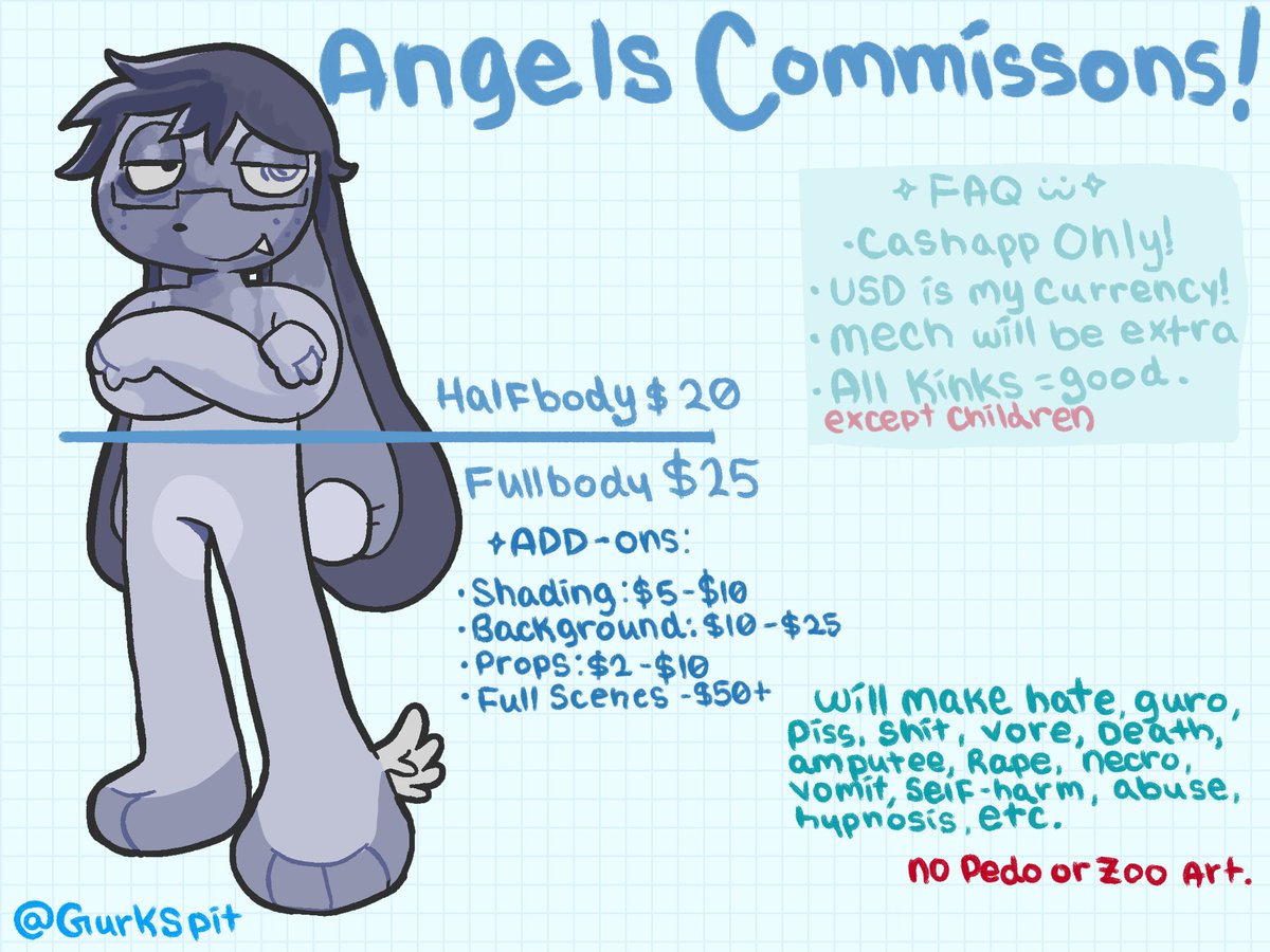 VirginDeathWolf's tweet photo. commission sheet :3 https://t.co/3ghrUExlgT