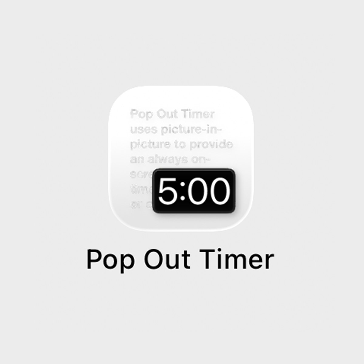 digiminimalist's tweet photo. App of the week.

Pop Out Timer cleverly uses Picture in Picture to create a floating timer that stays visible on screen while you use other apps. https://t.co/dsTJnTOZNp